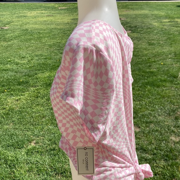 No Comment NY-LA pink & white top open back size XL new with tag - Picture 4 of 5